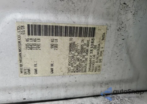 2018 Nissan Maxima 3.5S z USA, uszkodzony, nr VIN 1N4AA6AP4JC383088